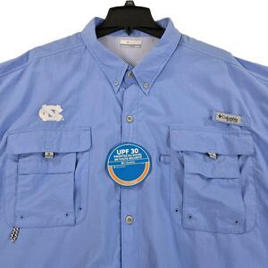 Columbia PFG Shirt Mens 4XL Omni-Shade UPF 30 Vent Mesh UNC Tar Heels Fishing